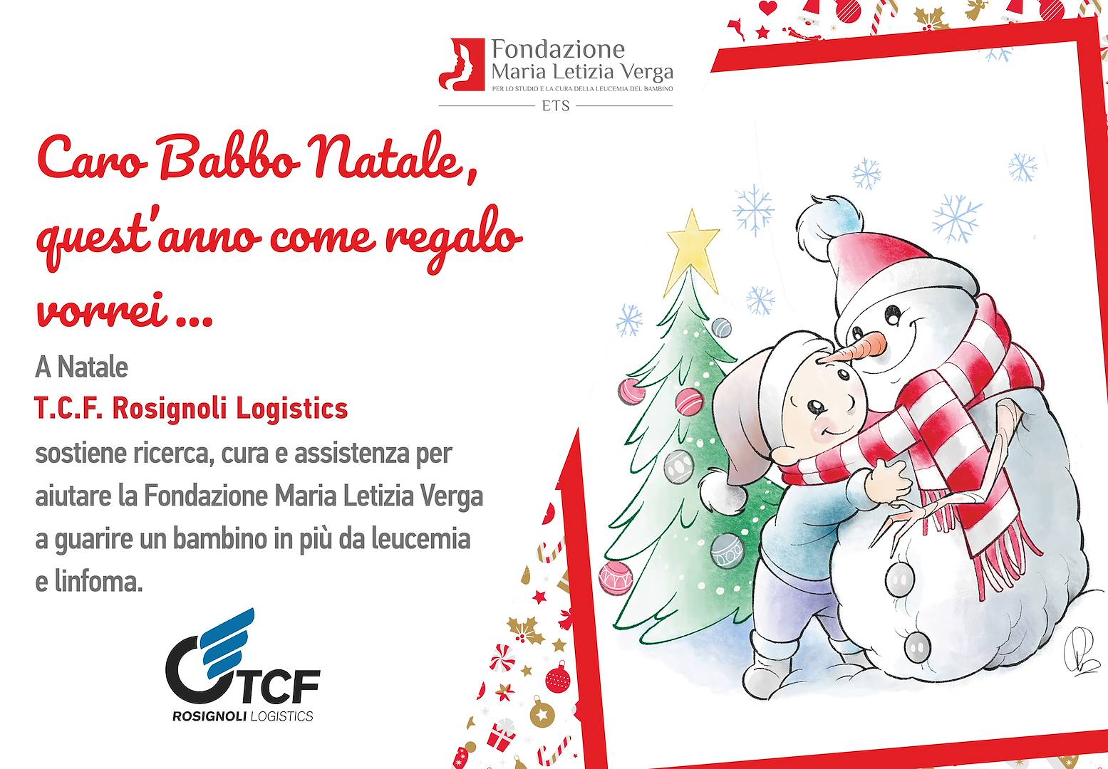 TCF Rosignoli Logistics a sostegno della Fondazione Maria Letizia Verga