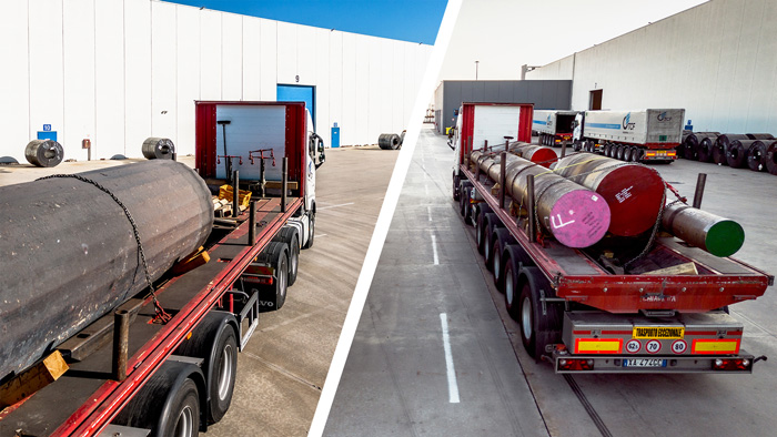 Trasporto lingotti e tondoni: la competenza di TCF Rosignoli Logistics per carichi eccezionali